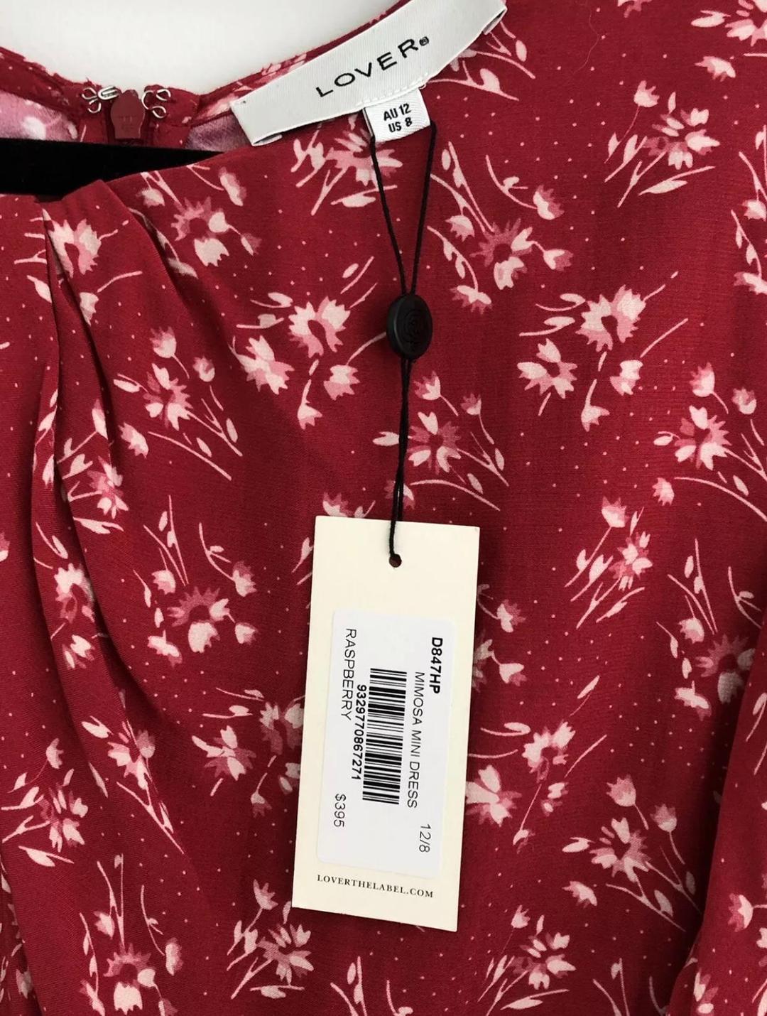 Lover the Label Mimosa Mini Dress Red Size 12 for rent on The Volte - main image