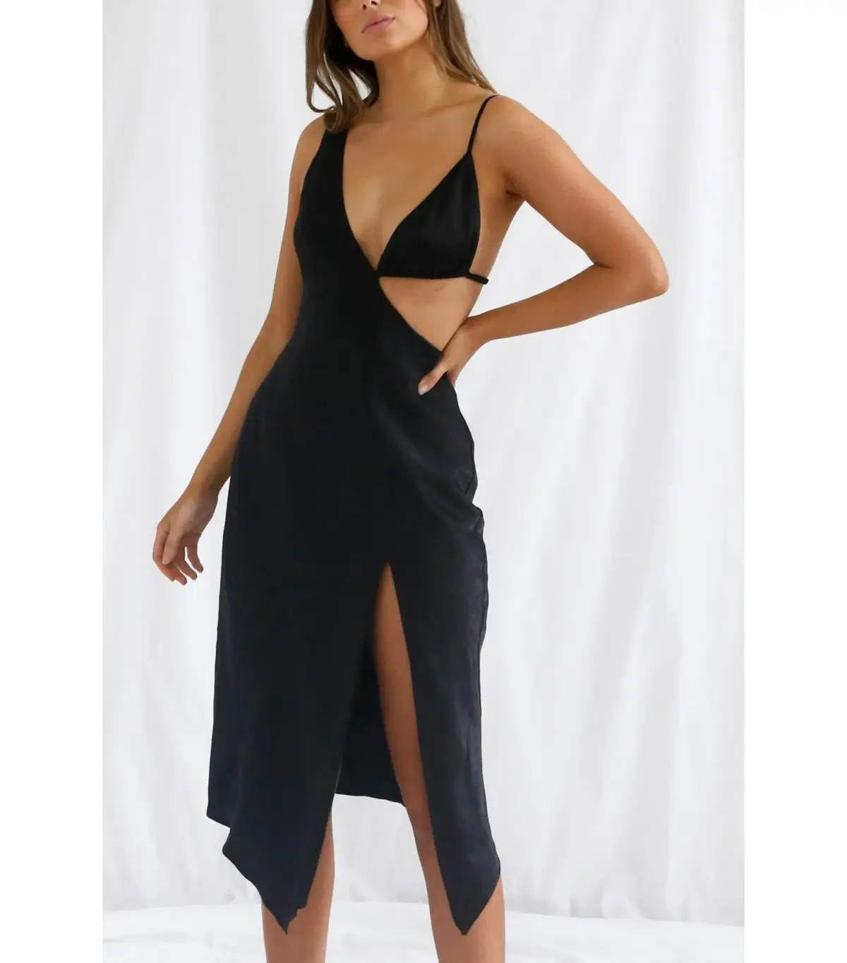 San Sloane Orisis Dress in Black Size AU 8 - Image 3