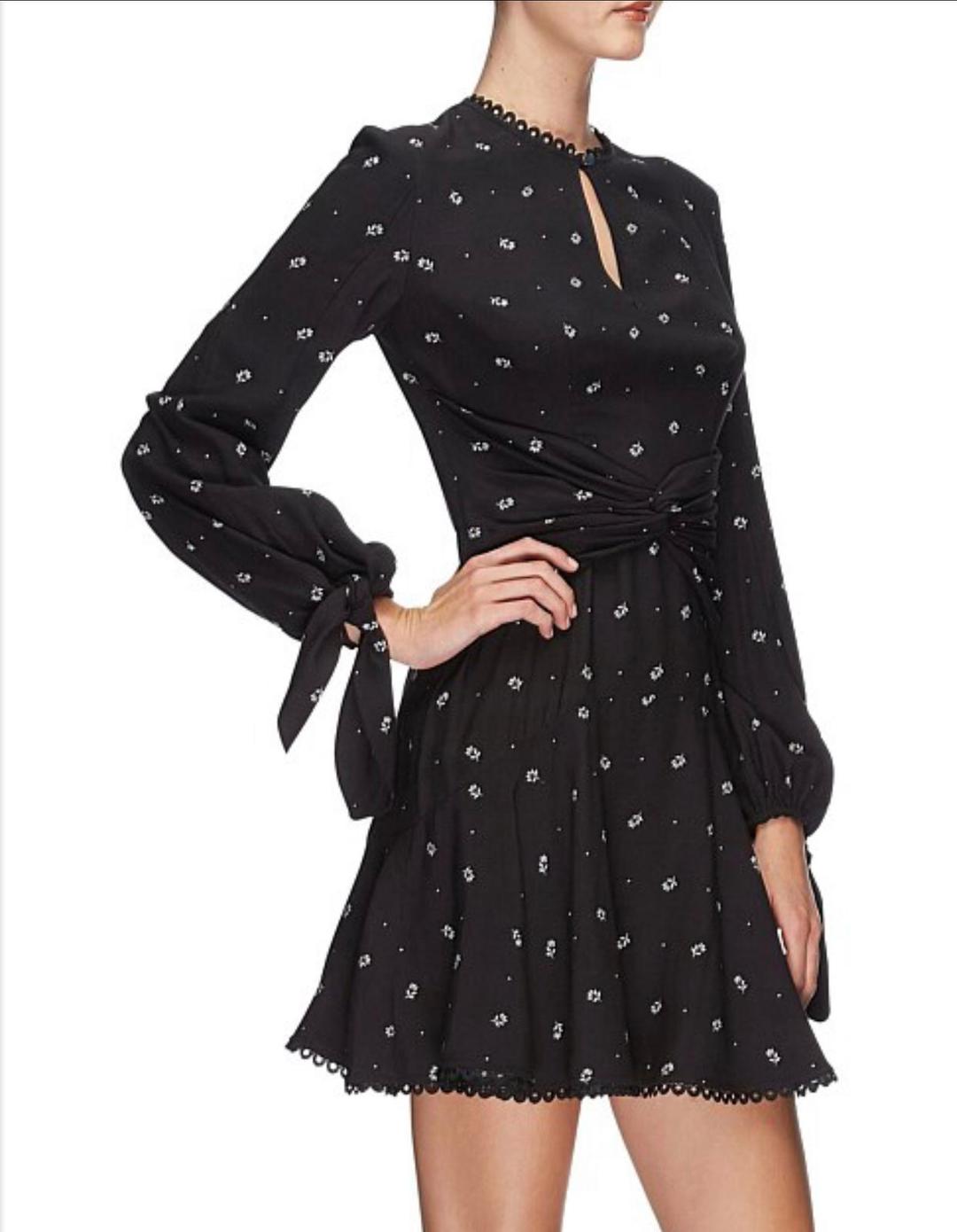 Lover the Label Foulard Mini Dress Black Size 12 for rent on The Volte - main image