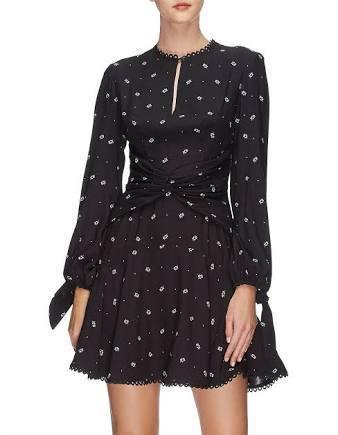 Lover the Label Foulard Mini Dress Black Size 12 for rent on The Volte - main image