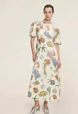 Alemais Sea Midi Dress Cream Size 16 for rent on The Volte - image 1