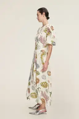 Alemais Sea Midi Dress Cream Size 16 for rent on The Volte - image 2