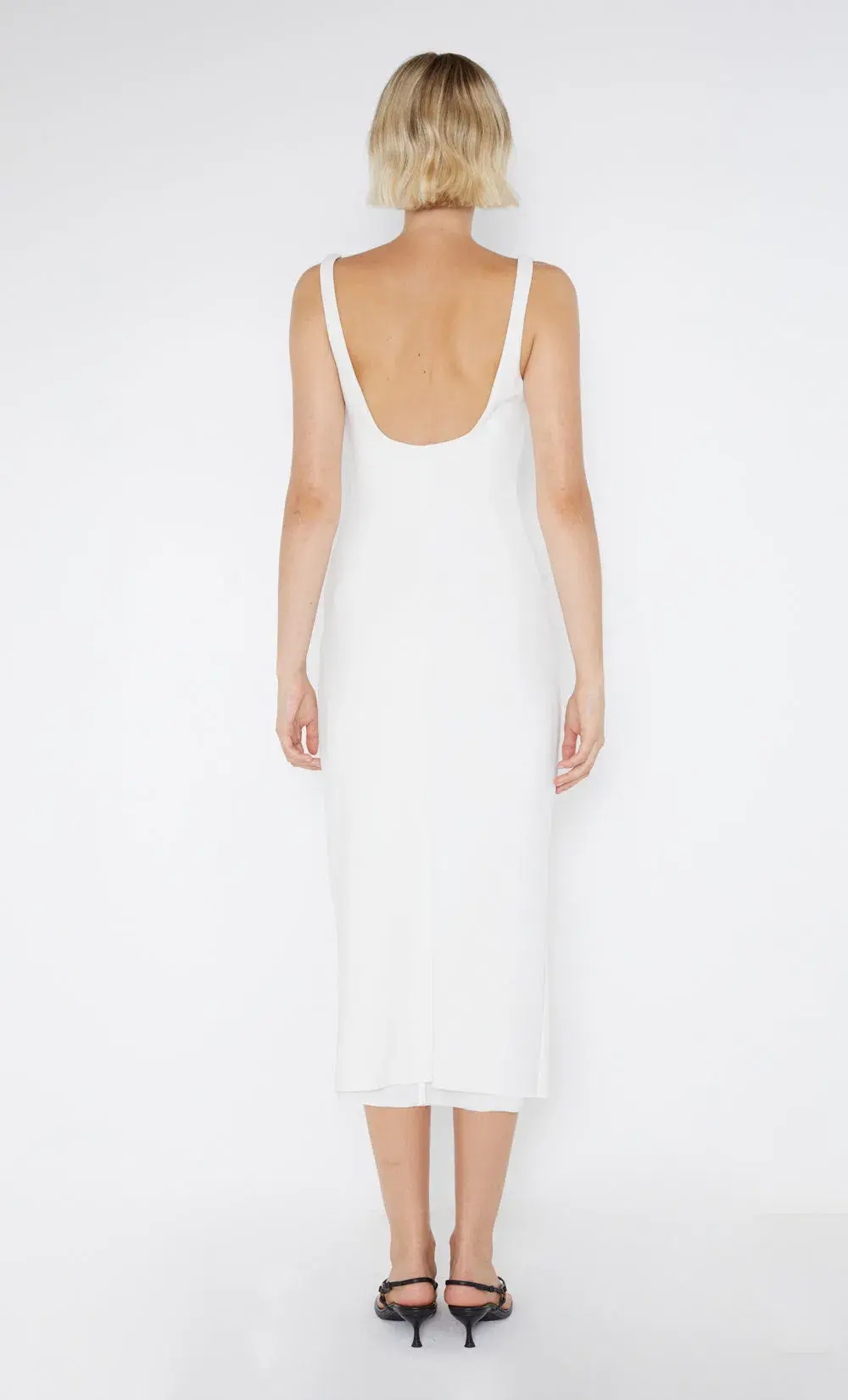 Bec & Bridge Be Mine Square Neck Midi Dress Ivory Size 10 for rent on The Volte - main image