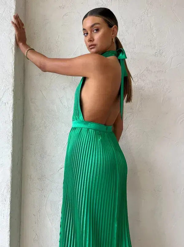 L'Idee Renaissance Gown in Bright Green Size AU 10 for rent on The Volte - main image