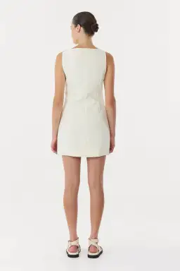 Third Form Skyline Tailored Mini Dress in Warm White Size 8 for rent on The Volte - image 3