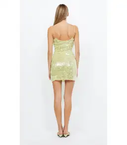 Bec & Bridge Venus Sequin Mini Dress in Citrus Size AU 6 for rent on The Volte - image 2