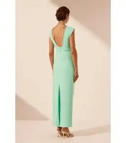 Shona Joy Lani Plunged Cut Out Maxi Dress in Aqua Size AU 14 for rent on The Volte - image 3