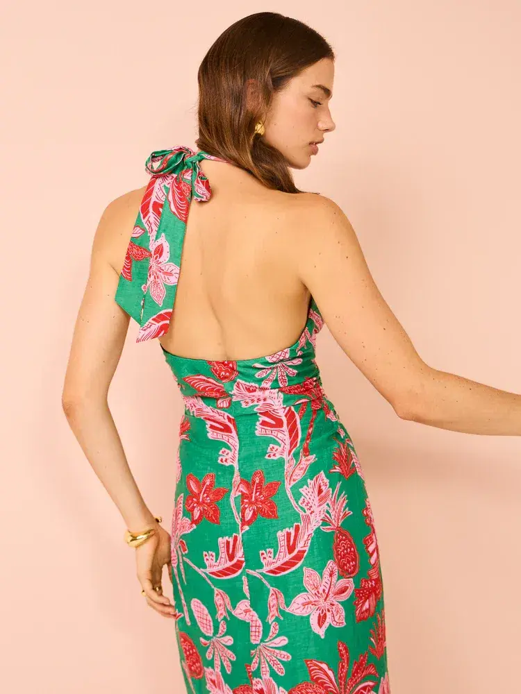 Ownley Kara Midi Dress Pineapple Print Size S / AU 8 for rent on The Volte - main image