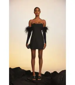 Cult Gaia Jaslene Dress Black Size AU 8 for rent on The Volte - image 2