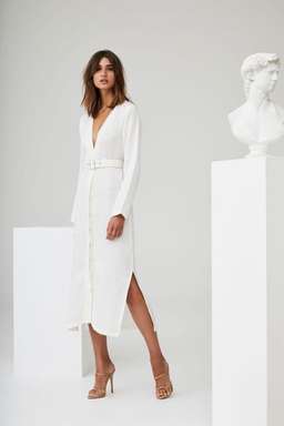 Sir The Label Emmanuel Midi Dress White