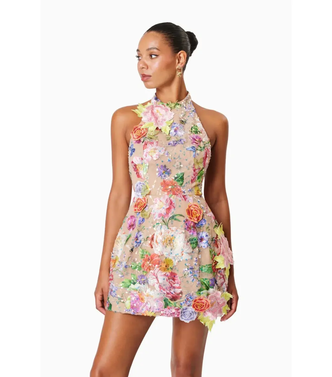 Elliatt Meadowhawk Mini Sequin Dress in Pink Size Small / AU 8 for rent on The Volte - main image