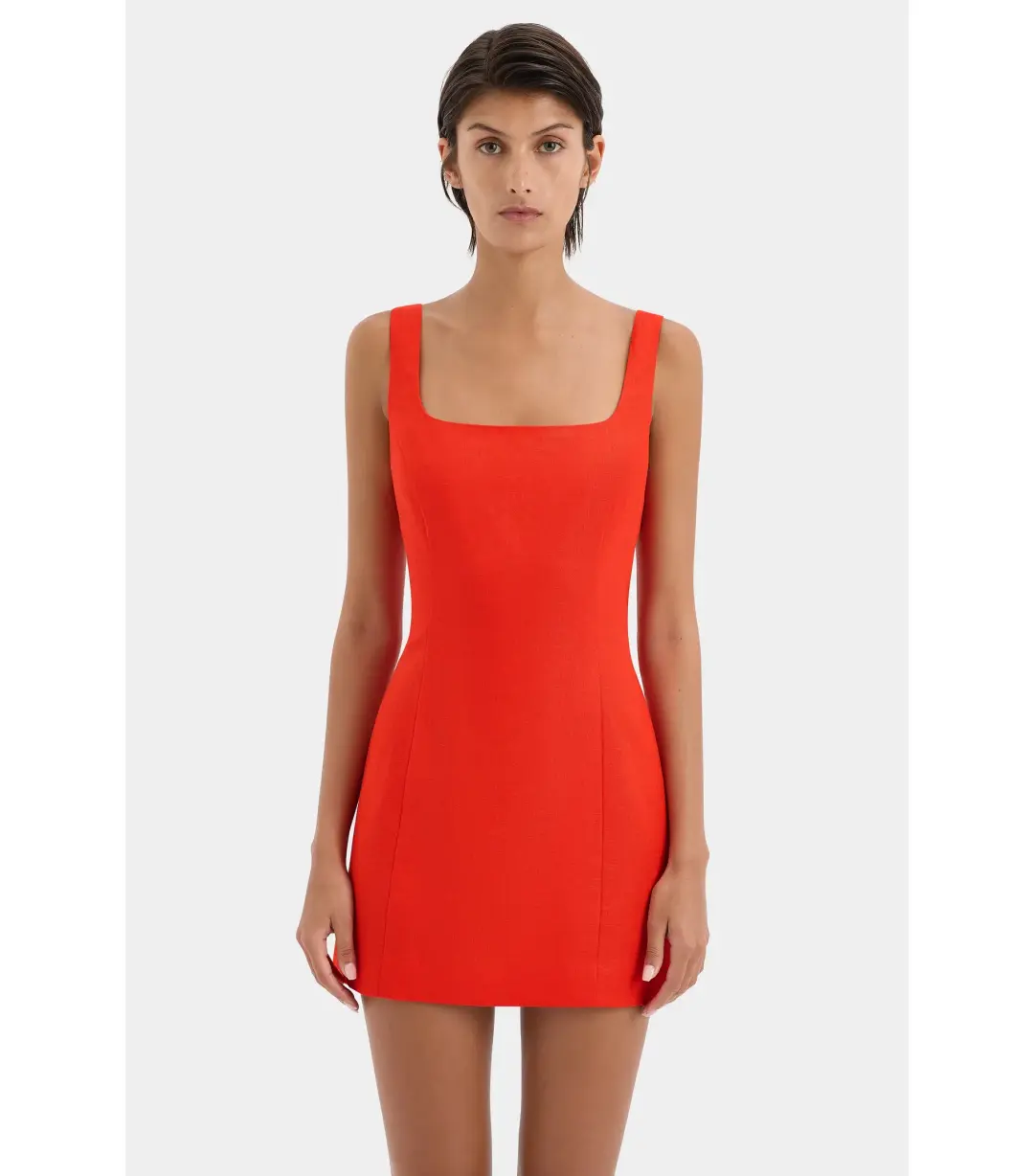 Sir the Label Iris Tie Mini Dress in Scarlet Red Size 1 / AU 8 for rent on The Volte - main image