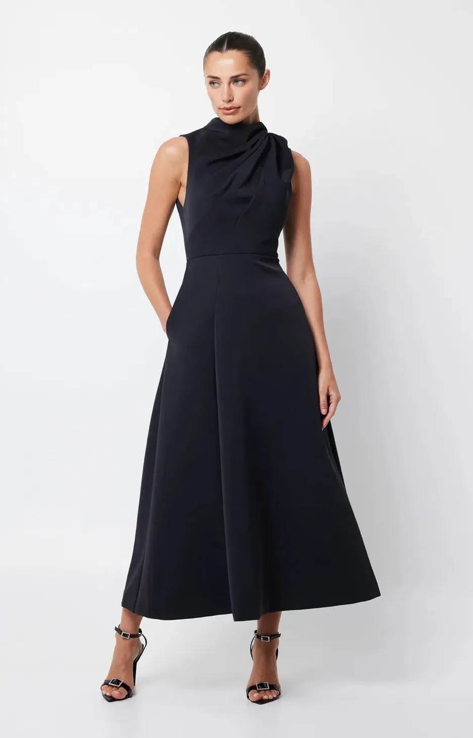 Mossman Cosmic Maxi Dress Navy Size 10 for rent on The Volte - main image