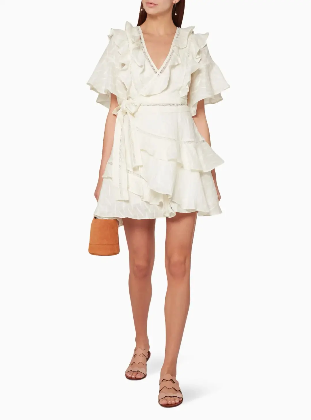 Acler Basque Mini Dress in Ivory White Size AU 6 for rent on The Volte - main image