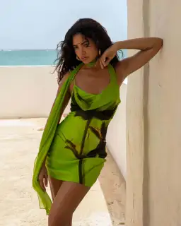 Rat & Boa Orisha Mini Dress Green Size M / AU 10 for rent on The Volte - image 1