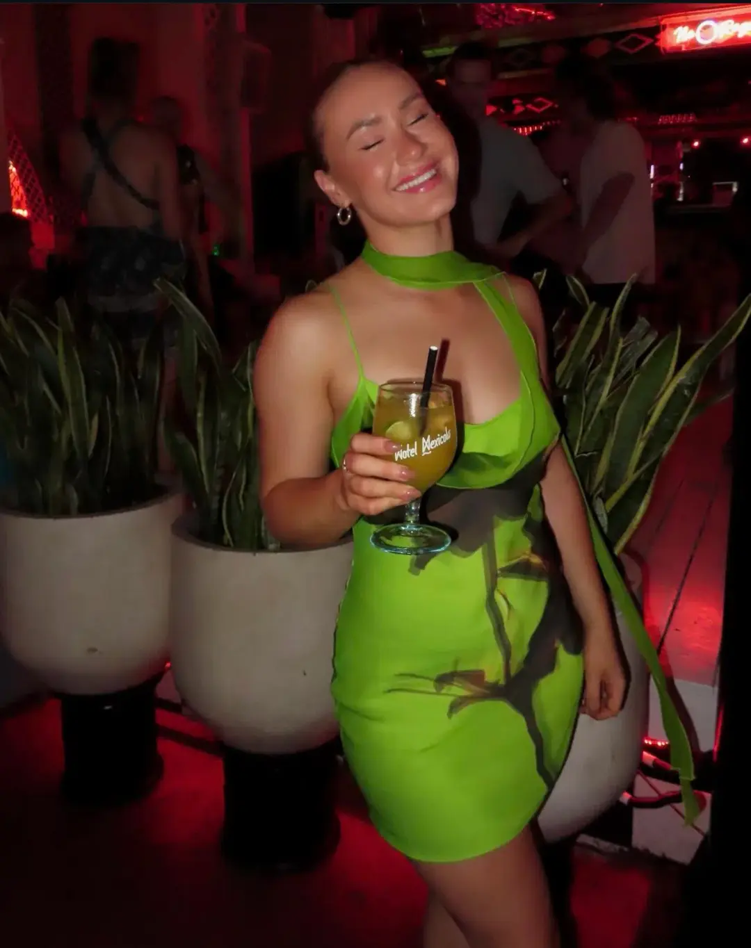 Rat & Boa Orisha Mini Dress Green Size M / AU 10 for rent on The Volte - main image