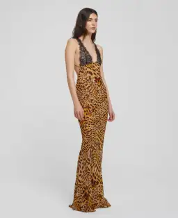 Rat & Boa Akima Leopard Slip Dress Print Size S / AU 8 for rent on The Volte - image 1
