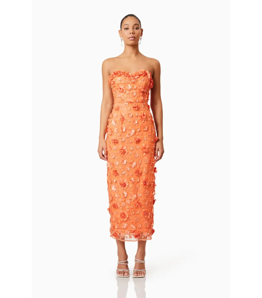 Elliatt Bluebell Midi Dress Orange Size M / AU 10 for rent on The Volte - main image
