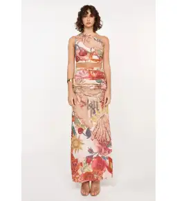 She Is OLLÁ Ophelia Midi Dress in Victor Print Size M / AU 10 for rent on The Volte - image 1