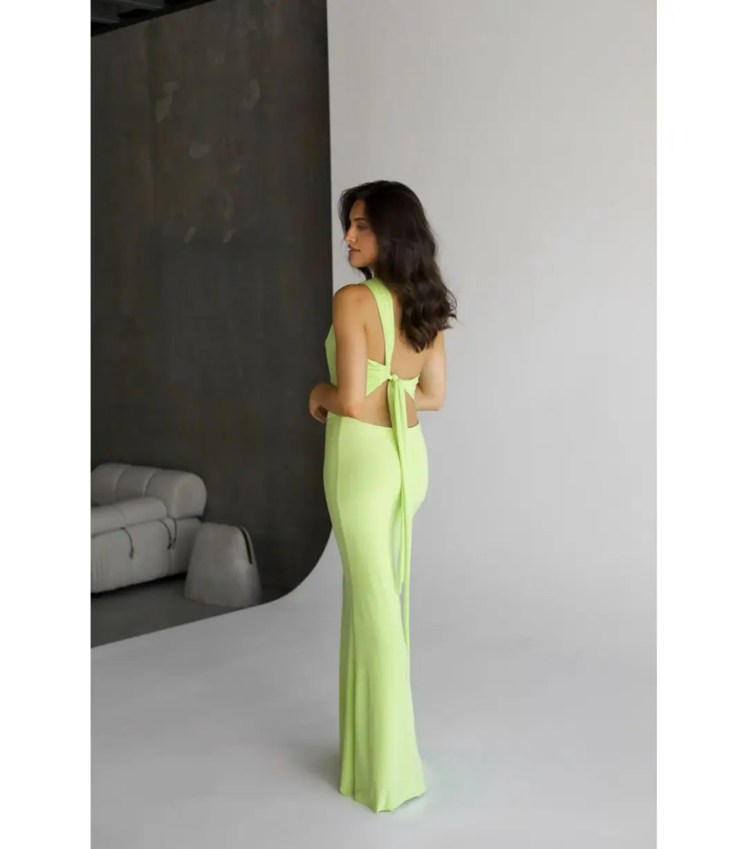 Natalie Rolt Fabienne Gown Citron Size 1 / AU 8 for rent on The Volte - main image