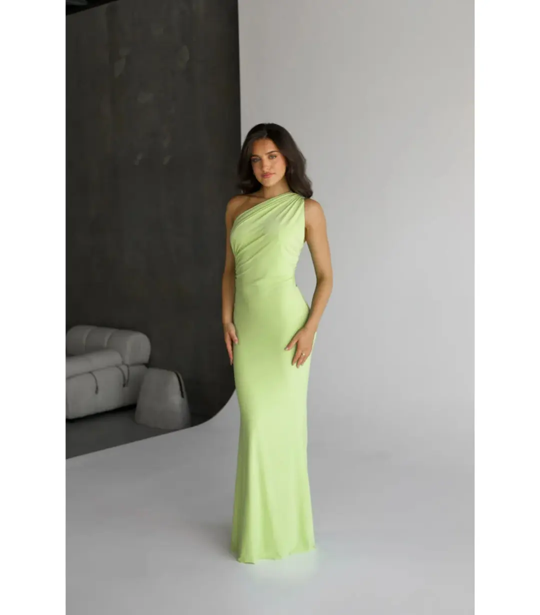 Natalie Rolt Fabienne Gown Citron Size 1 / AU 8 for rent on The Volte - main image