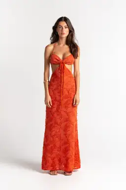 Arcina Ori Kara Maxi Dress Burnt Orange Size XS / AU 6 for rent on The Volte - image 1