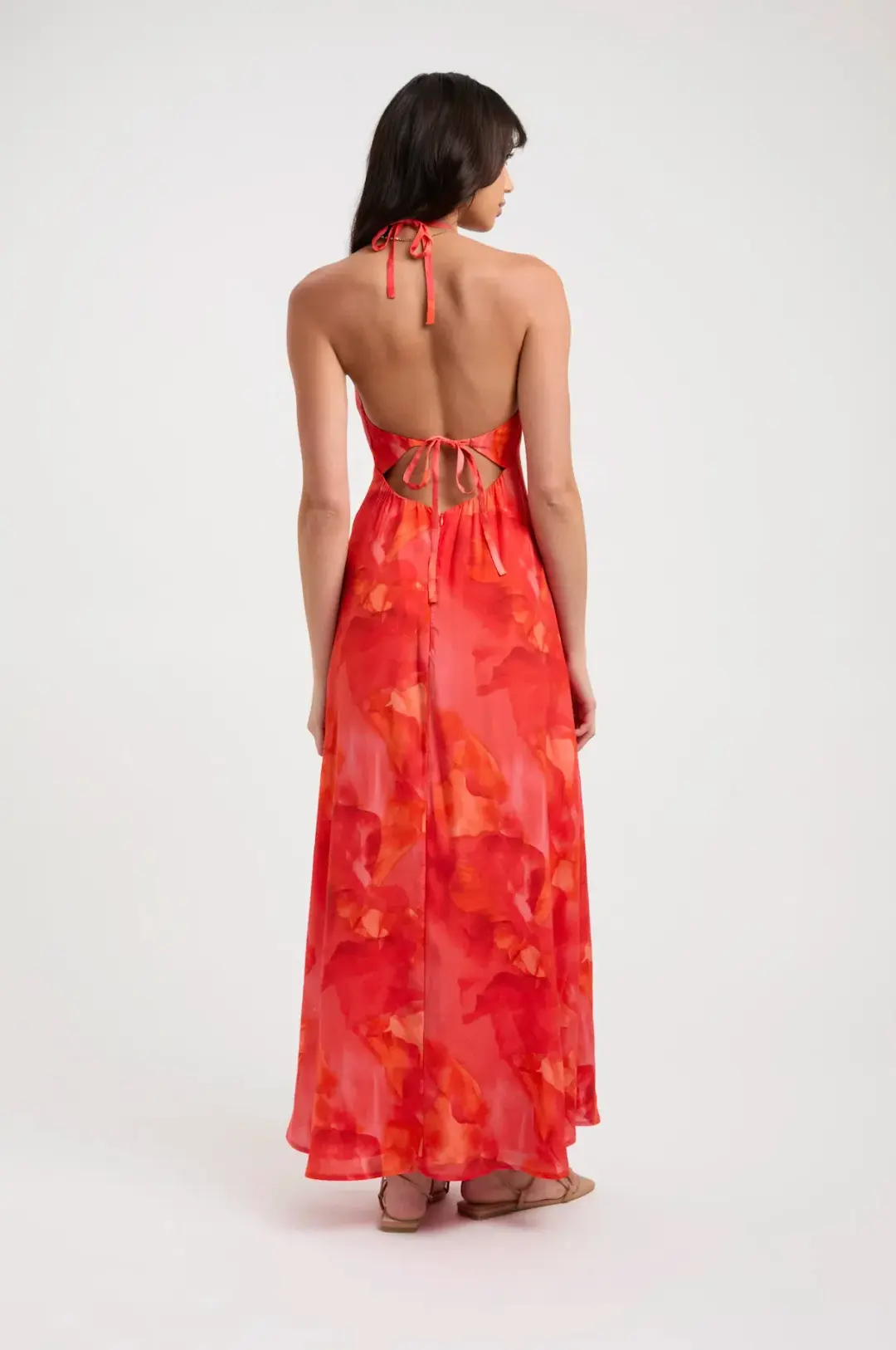 Kookai Zya Halter Dress Coral Red Size XS / AU 6 for rent on The Volte - main image