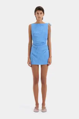 Sir The Label Ligera Mini Dress Cornflower Size 6