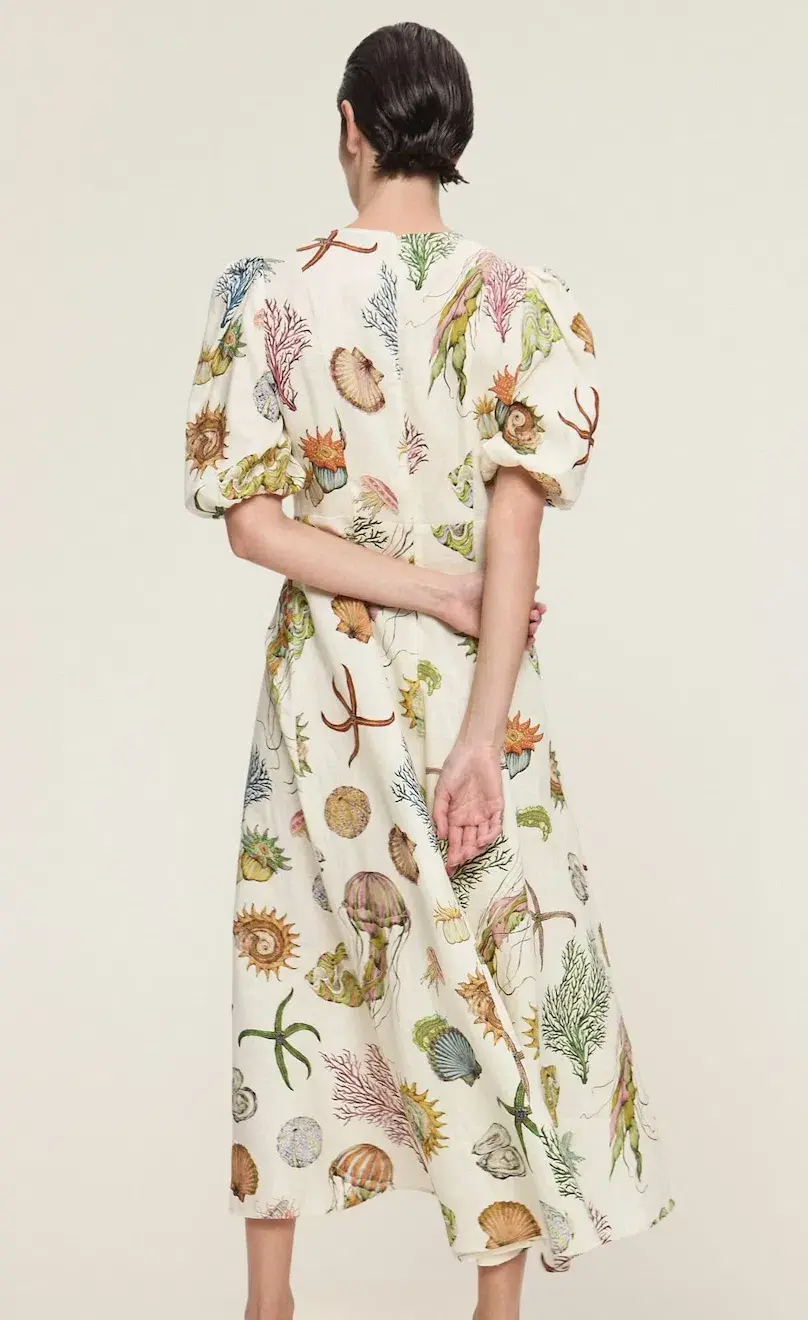 Alemais Sea Midi Dress Print Size 8 for rent on The Volte - main image