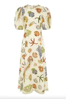 Alemais Sea Midi Dress Print Size 8 for rent on The Volte - image 4