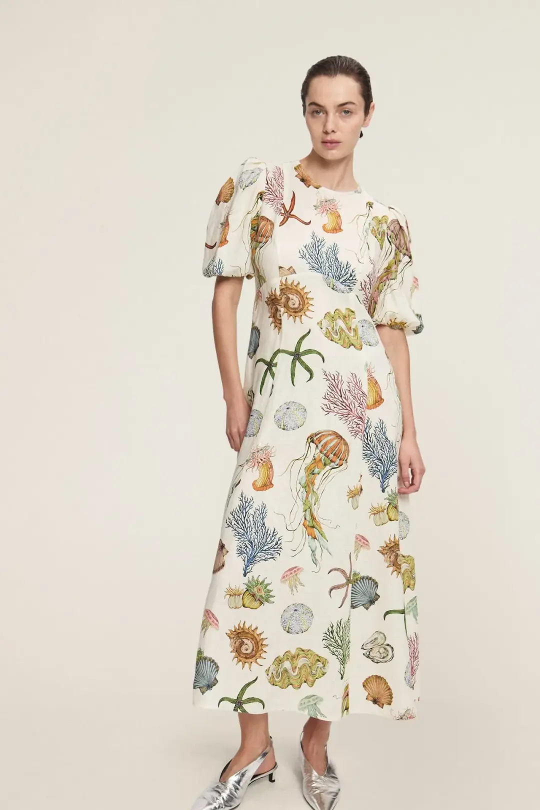 Alemais Sea Midi Dress Print Size 8 for rent on The Volte - main image