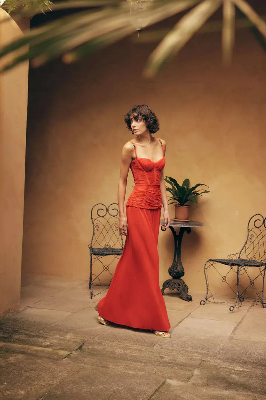 Manning Cartell Double Time Pleat Dress Red Size 8 for rent on The Volte - main image