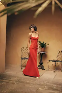 Manning Cartell Double Time Pleat Dress Red Size 8 for rent on The Volte - image 6