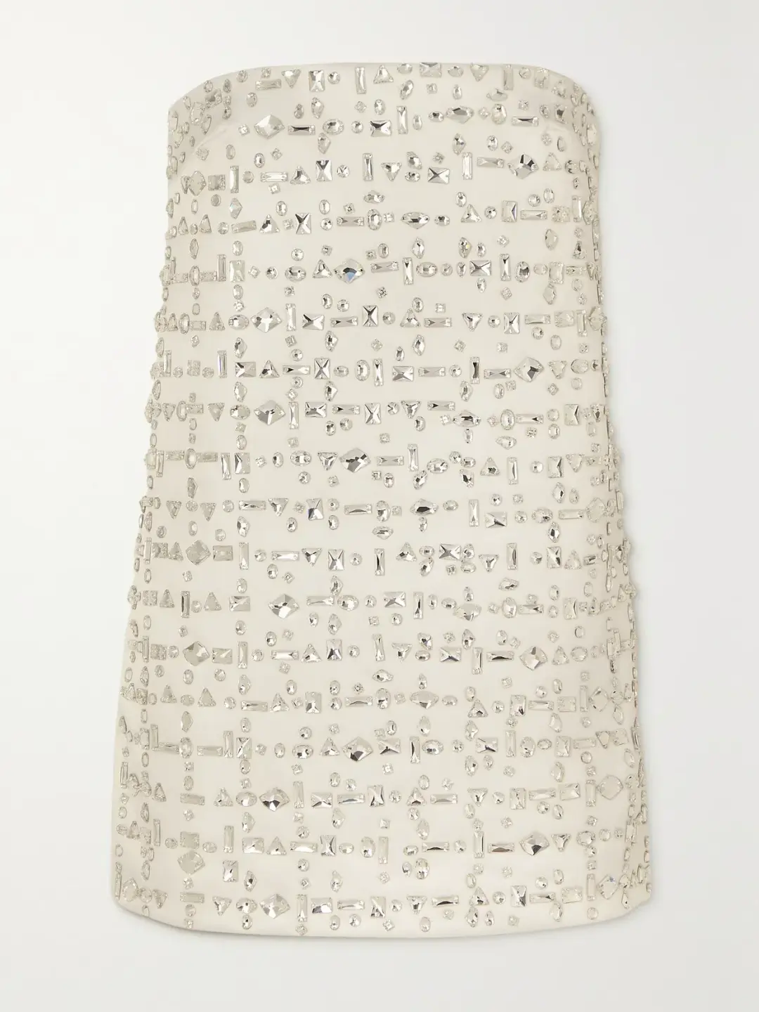 16Arlington Blaise Strapless Crystal Embellished Satin Mini Dress White Size 10 for rent on The Volte - main image