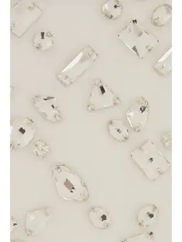 16Arlington Blaise Strapless Crystal Embellished Satin Mini Dress White Size 10 for rent on The Volte - image 4