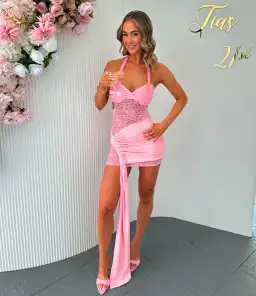 Deconduarte Lily Mini Dress Baby Pink Size S / AU 8 for rent on The Volte - image 1