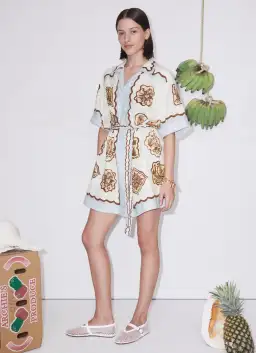 Alemais Relic Mini Dress Multi Size 14