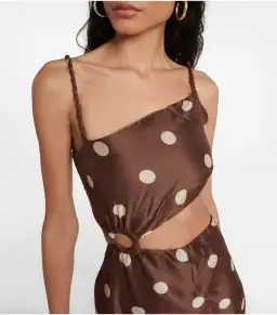Sir The Label Vivi Asymmetrical Cut Out Dress in Marlon Polka Dot Print Size 1 / AU 8 for rent on The Volte - image 3