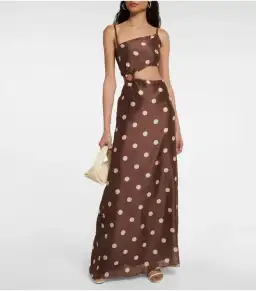 Sir The Label Vivi Asymmetrical Cut Out Dress in Marlon Polka Dot Print Size 1 / AU 8 for rent on The Volte - image 1