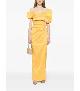 Rachel Gilbert Gia Off-shoulder Maxi Dress Yellow Size 3 / AU 12