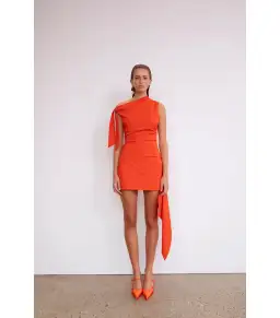 Sir The Label Dahlia Mini Dress in Tangerine Size AU 10 for rent on The Volte - image 1