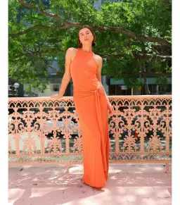 By Nicola Charli Sarong Dress in Sunset Size S / AU 8 for rent on The Volte - image 2