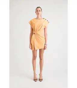Pfeiffer Grenada Mini Twist Dress Tangerine Size AU 8 for rent on The Volte - image 1