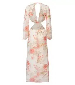 Sofia The Label Sara Open Back Midi Dress Rose White Size AU 8 for rent on The Volte - image 6