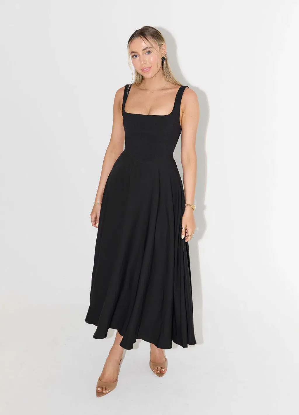Odd Muse The Ultimate Muse Midi Dress Black Size 4/XXS for rent on The Volte - main image