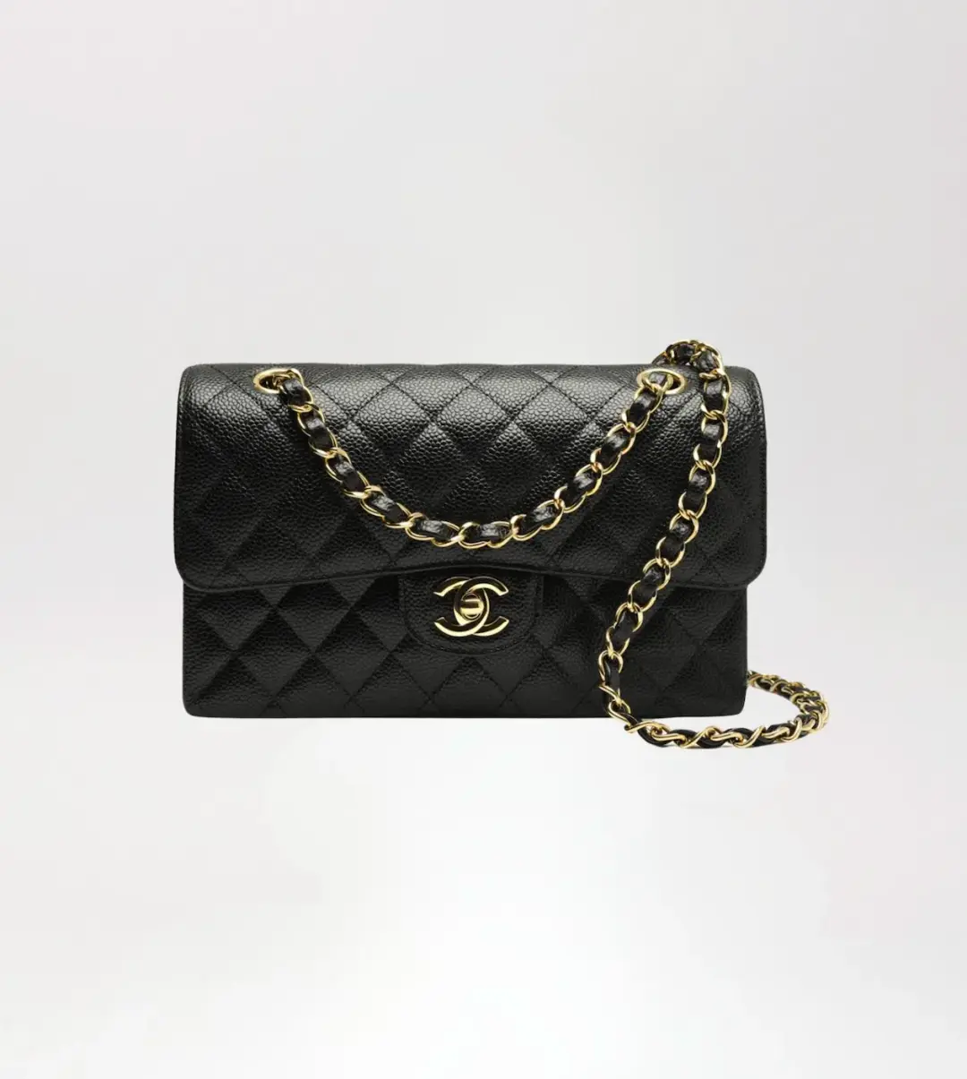 Chanel Classic Black Small Flap Handbag for rent on The Volte - main image