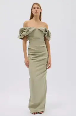 Rachel Gilbert Frey Gown Sage Size 3 / AU 12 for rent on The Volte - image 2