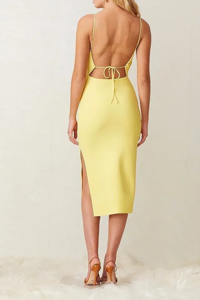 Bec & Bridge Gemma Midi Dress Yellow Size 10 - Image 2