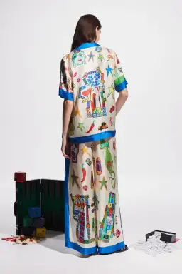 Alemais Rollers Silk Pant Multi Size 10 for rent on The Volte - image 3