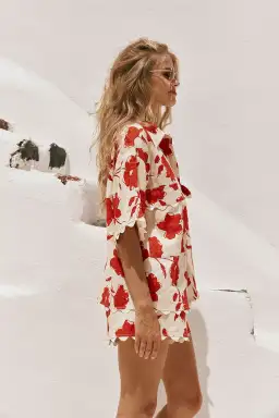 Zaco Arlette Top Size XS and Shorts Size M Set Blooming Print for rent on The Volte - image 2